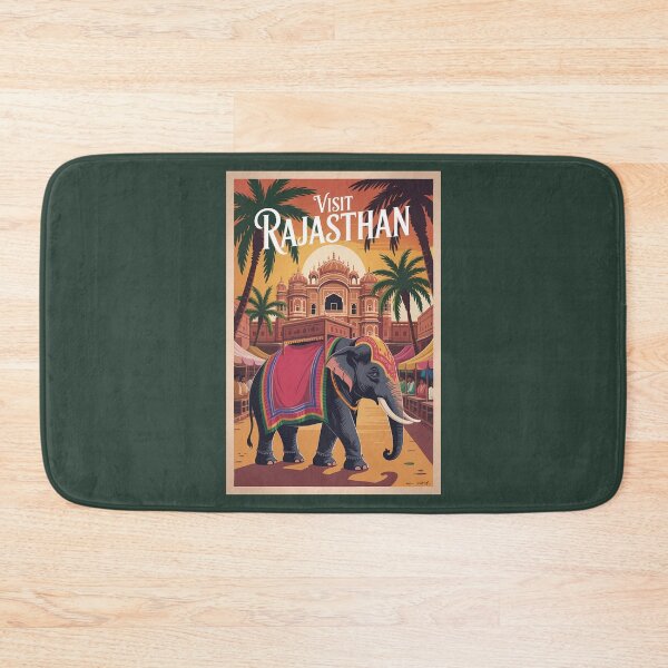 Item preview, India Rajasthan Illustration Travel Art Vintage designed and sold by KrisSidDesigns.