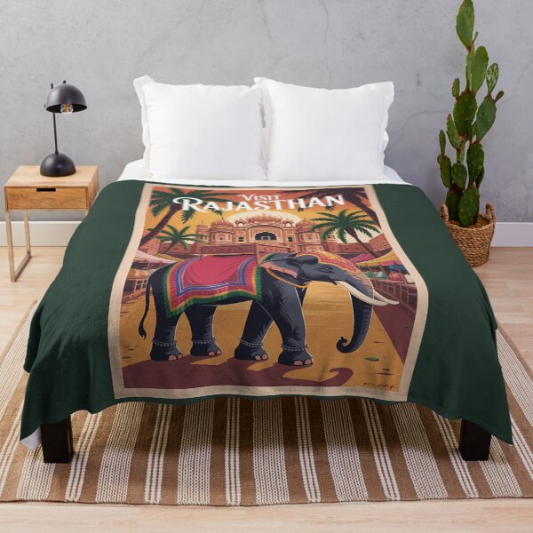 Item preview, India Rajasthan Illustration Travel Art Vintage designed and sold by KrisSidDesigns.