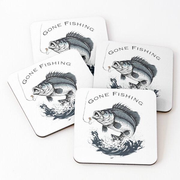 Item preview, Gone Fishing Bass Splash Design designed and sold by SaltyLinesOut.