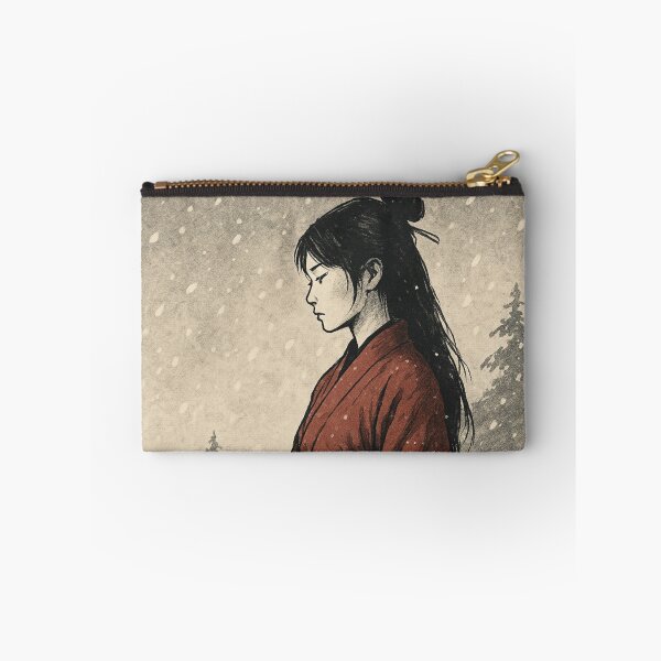Item preview, Samurai Woman in Snow – Onna-Bugeisha Winter Warrior T‑Shirt & Merch designed and sold by ShenGha-design.