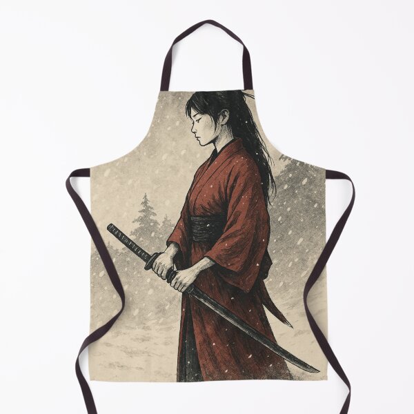 Item preview, Samurai Woman in Snow – Onna-Bugeisha Winter Warrior T‑Shirt & Merch designed and sold by ShenGha-design.
