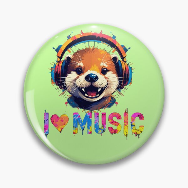 Item preview, I❤️Music - Otter 02 Edition designed and sold by RedPandaDis.