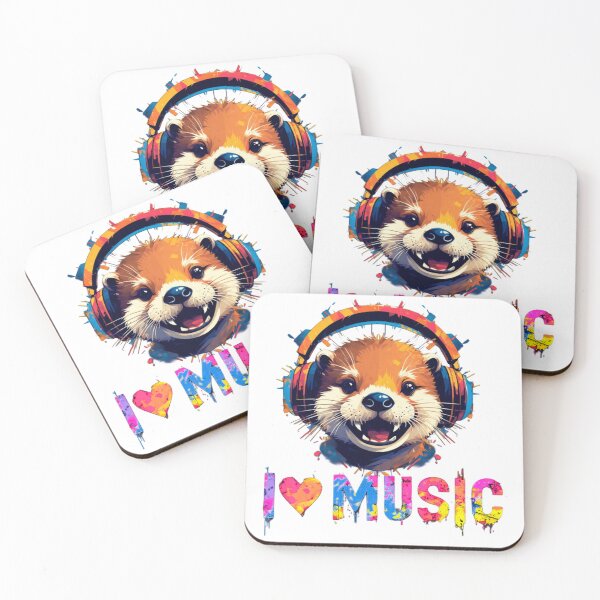 Item preview, I❤️Music - Otter 02 Edition designed and sold by RedPandaDis.