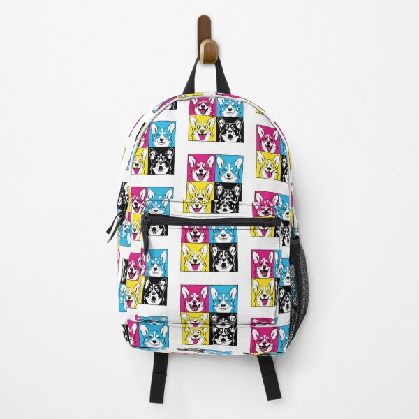 Item preview, Pop Art Panel Corgi — Four-Panel Comic Grid with Expressive Dog Faces in Bold Colors designed and sold by zoughlal.