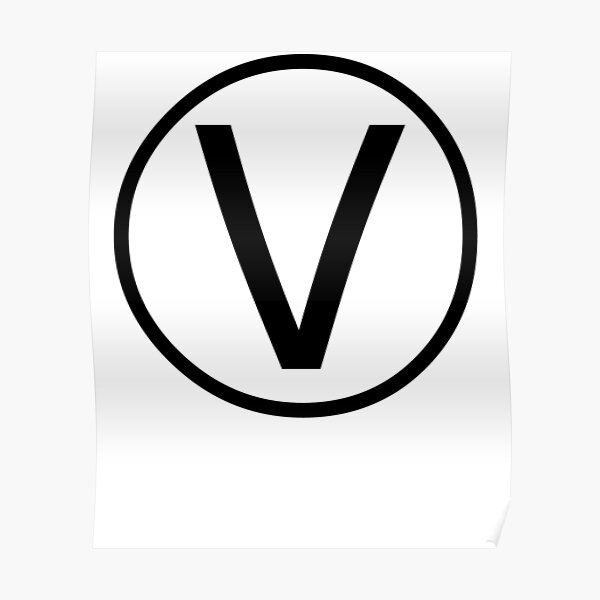 "Vegan V Symbol Veganism, Proud Vegan Symbol" Poster by theelements