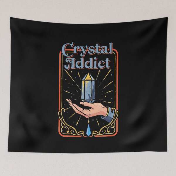 Item preview, Crystal Addict - Retro Witchy Aesthetic Design designed and sold by Vintagenaut Co..