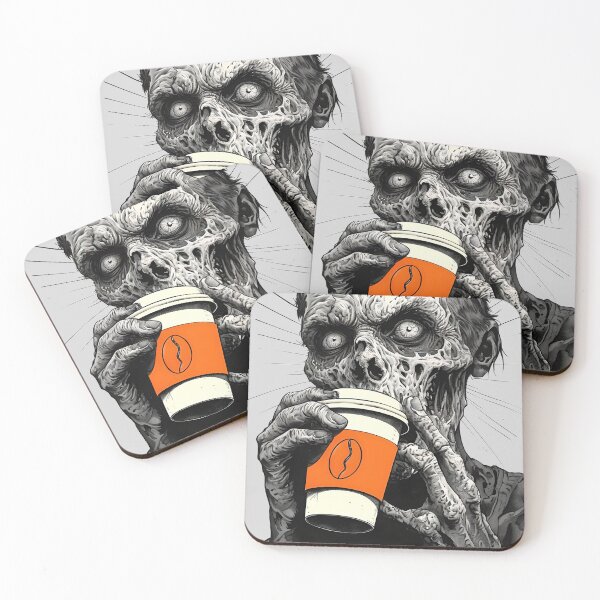 Item preview, Zombie Drinking Coffee designed and sold by NightTimeJ.