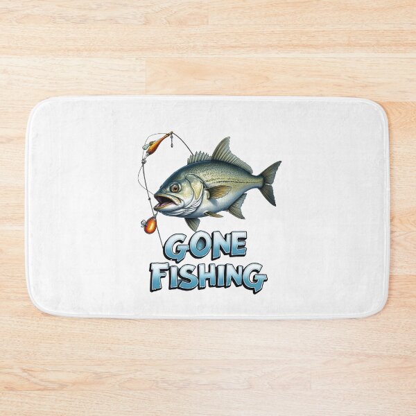 Item preview, Gone Fishing – Bold Bass Design for Anglers designed and sold by SaltyLinesOut.