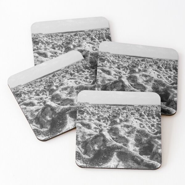 Item preview, black and white photograph of endless corals on a deserted beach designed and sold by felipequeiroz.