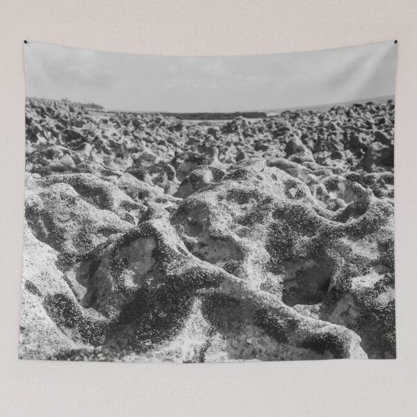 Item preview, black and white photograph of endless corals on a deserted beach designed and sold by felipequeiroz.