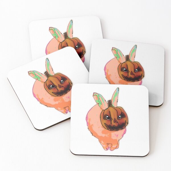 Item preview, Cute Halloween Bunny with Jack-o’-Lantern Hat – animalzinhats designed and sold by Ashley’sAnimalz.