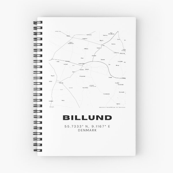 Item preview, Billund Minimalist Denmark Map Print designed and sold by RM-Journey.