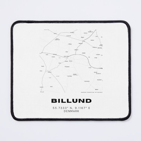 Item preview, Billund Minimalist Denmark Map Print designed and sold by RM-Journey.