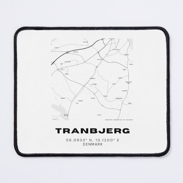 Item preview, Tranbjerg Modern Map Poster - Denmark Series designed and sold by RM-Journey.
