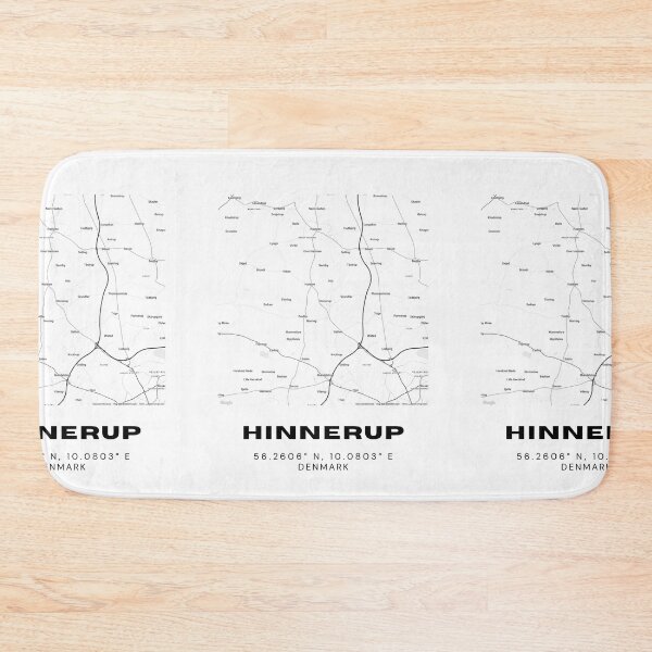 Item preview, Hinnerup Minimal Denmark Map Art designed and sold by RM-Journey.