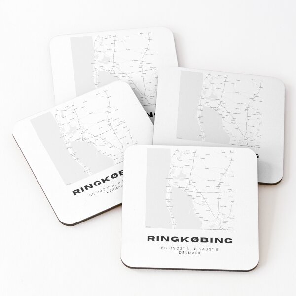 Item preview, Ringkøbing Minimalist Denmark Map Poster designed and sold by RM-Journey.