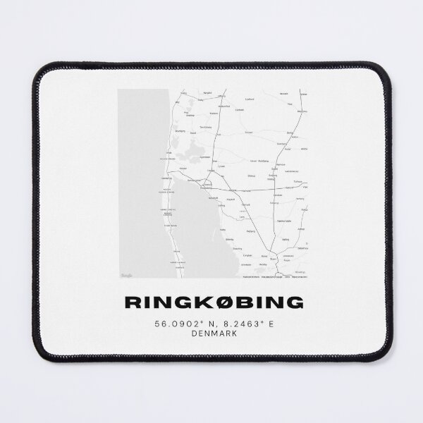 Item preview, Ringkøbing Minimalist Denmark Map Poster designed and sold by RM-Journey.