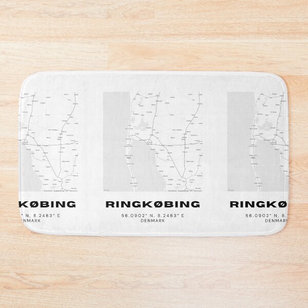 Item preview, Ringkøbing Minimalist Denmark Map Poster designed and sold by RM-Journey.