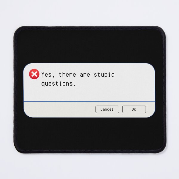 Item preview, UNEXPECTED ERROR:  Yes, there are stupid questions. - funny computer signs designed and sold by DesignsFromTW-S.