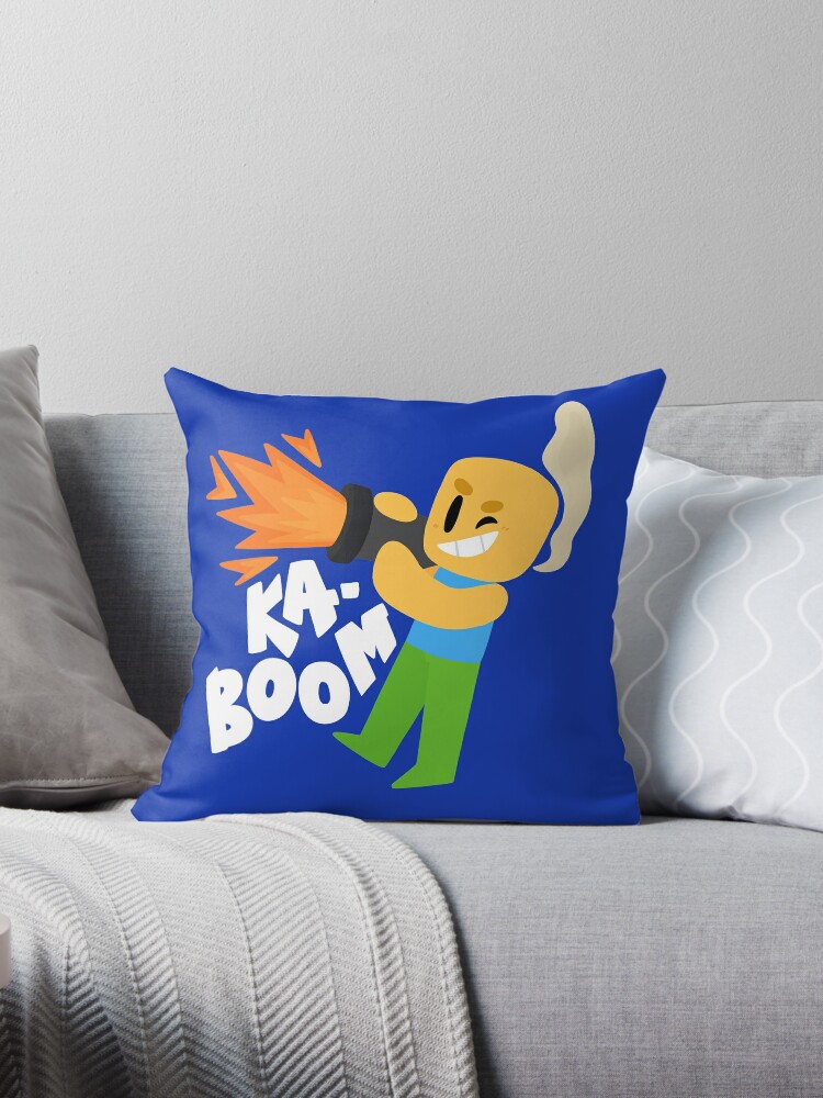 Kaboom Roblox Inspired Animated Blocky Character Noob T Shirt Throw Pillow By Smoothnoob Redbubble - kaboom roblox inspired animated blocky character noob t shirt lightweight sweatshirt by smoothnoob