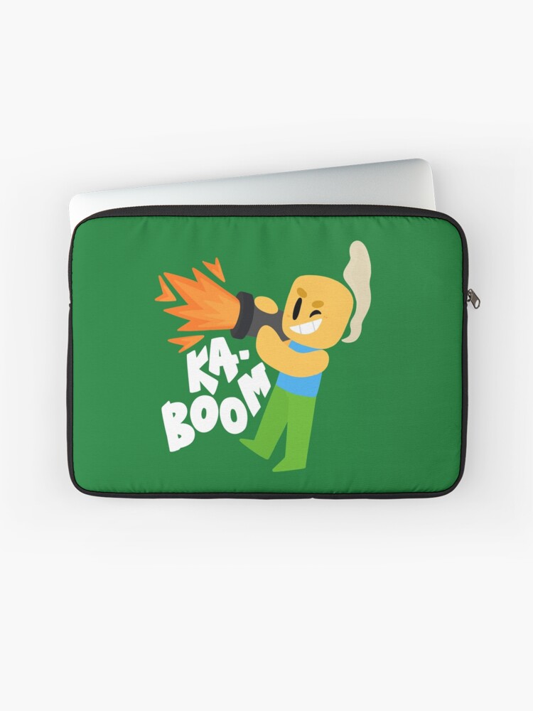 Kaboom Roblox Inspired Animated Blocky Character Noob T Shirt Laptop Sleeve By Smoothnoob Redbubble - logo roblox animated pictures