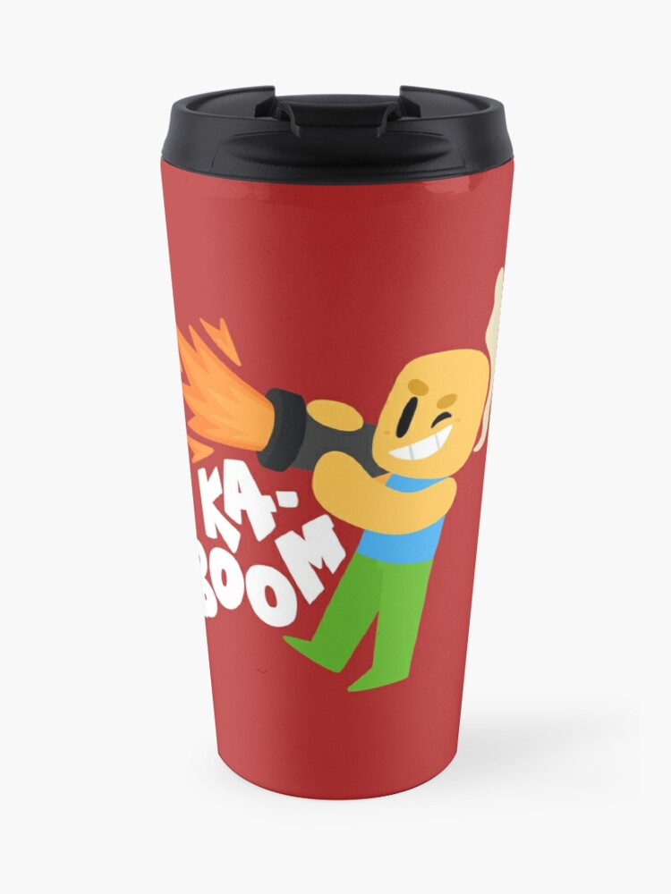 Kaboom Roblox Inspired Animated Blocky Character Noob T Shirt Travel Mug By Smoothnoob Redbubble - noob roblox characters images