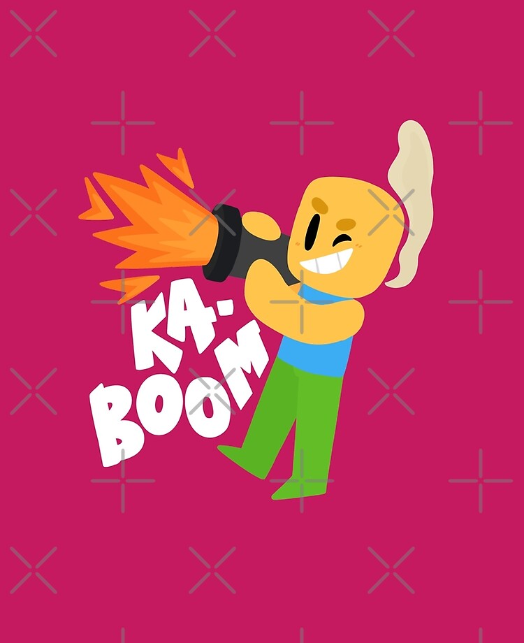 Kaboom Roblox Inspired Animated Blocky Character Noob T Shirt