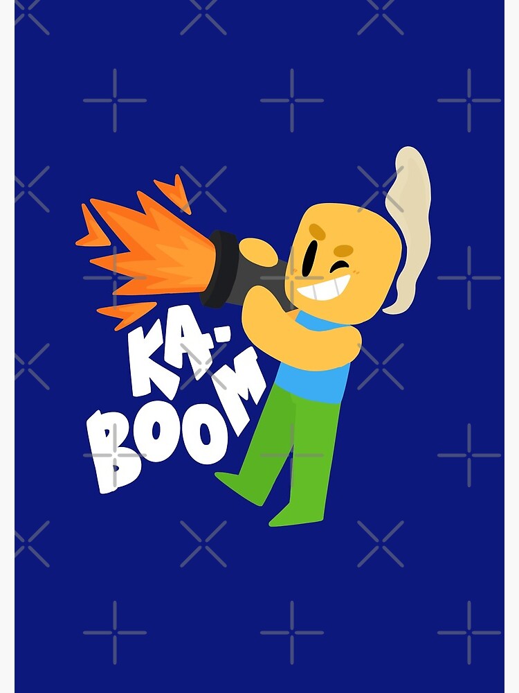 Kaboom Roblox Inspirado Personaje Blocky Animado Noob Camiseta Cuaderno De Espiral - roblox blocky body