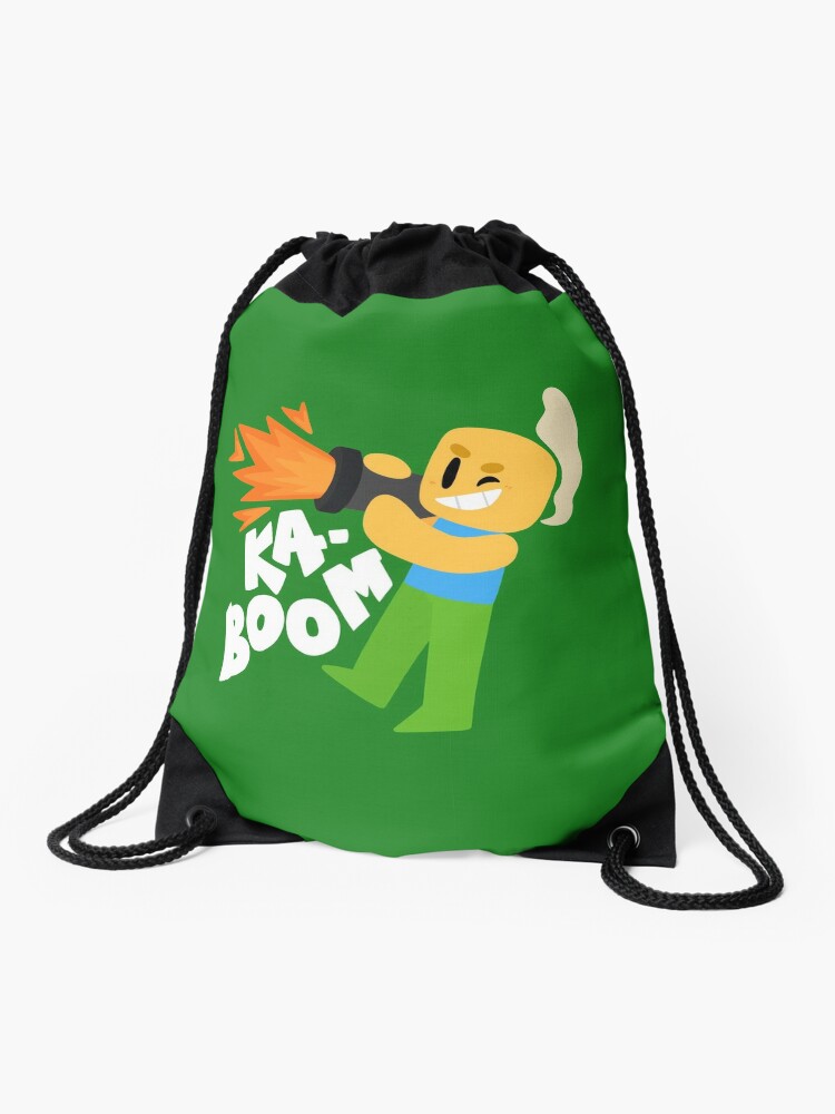 Kaboom Roblox Inspired Animated Blocky Character Noob T Shirt Drawstring Bag - kaboom roblox inspired animated blocky character noob t shirt