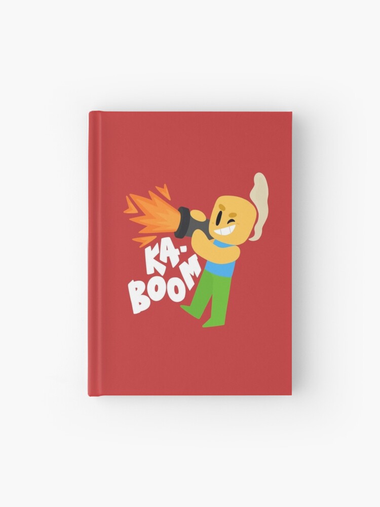 Kaboom Roblox Inspired Animated Blocky Character Noob T Shirt Hardcover Journal By Smoothnoob Redbubble - baby carrier holding a noob roblox