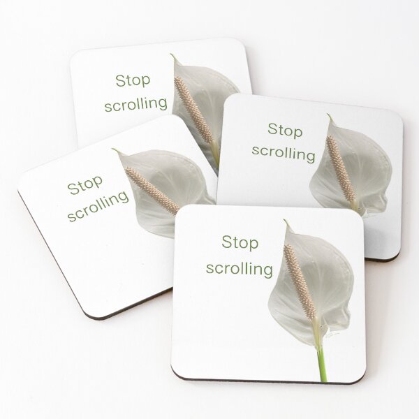 Item preview, Stop scrolling, peace lily  designed and sold by Josephine Ethereal.