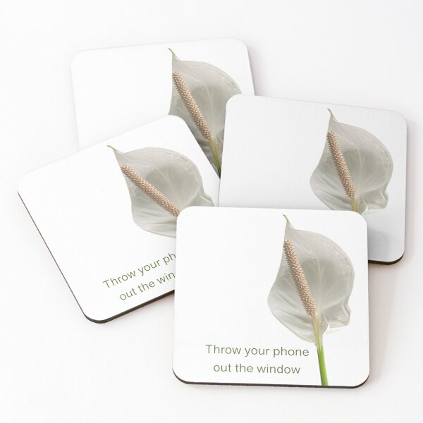 Item preview, Throw your phone out the window, peace lily  designed and sold by Josephine Ethereal.