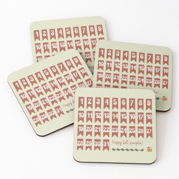 Item preview, Happy Fall, Pumpkin! Calendar numbers for fall designed and sold by MarblesManaged.