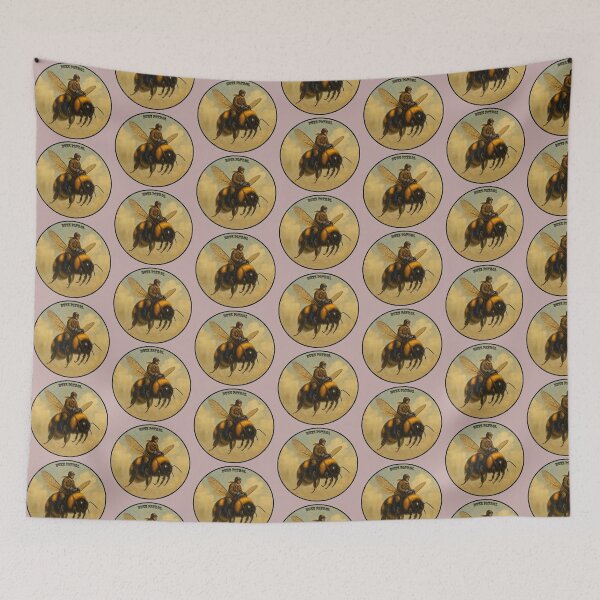 Item preview, Vintage Pilot Riding on the Back of a Flying Giant Honey Bee URM designed and sold by urmaddad.