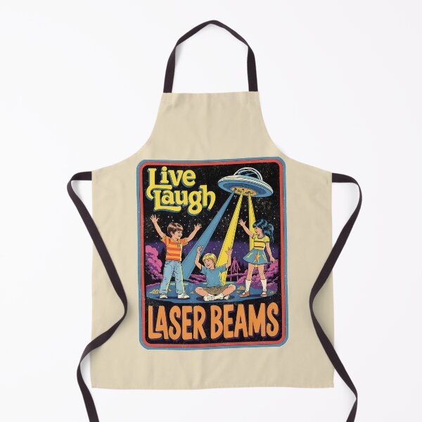 Item preview, Live, Laugh, Laser Beams - Funny Retro UFO Design designed and sold by Vintagenaut Co..