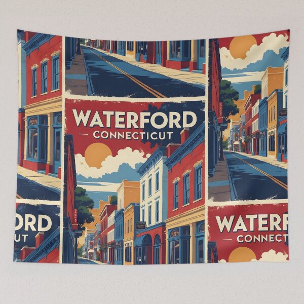 Item preview, Waterford Connecticut 1950s USA Vintage Travel Tourism designed and sold by TravelersGems.