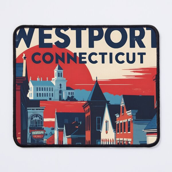 Item preview, Westport Connecticut 1950s USA Vintage Travel Tourism designed and sold by TravelersGems.
