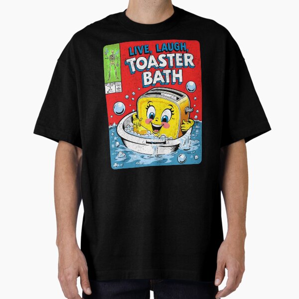 Item preview, Live, Laugh, Toaster Bath - Dark Humor Comic Book Design designed and sold by Vintagenaut Co..