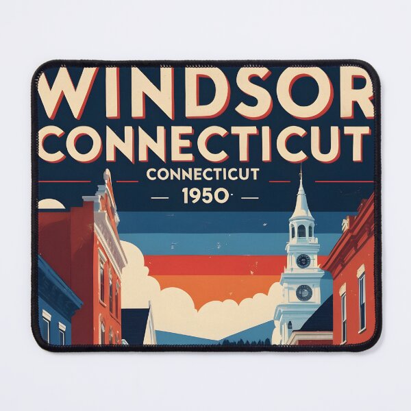 Item preview, Windsor Connecticut 1950s USA Vintage Travel Tourism designed and sold by TravelersGems.