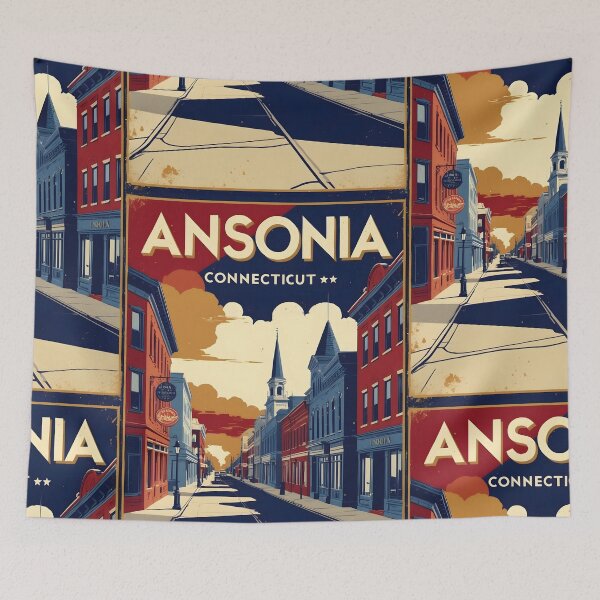 Item preview, Ansonia Connecticut 1950s USA Vintage Travel Tourism designed and sold by TravelersGems.