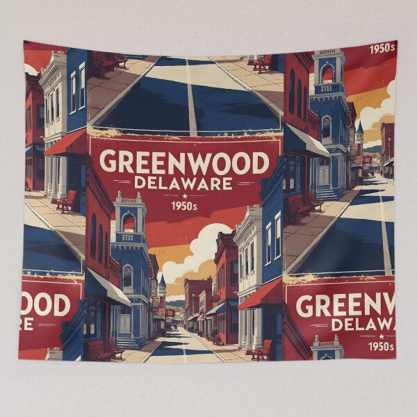 Item preview, Greenwood Delaware USA Vintage Travel Tourism designed and sold by TravelersGems.
