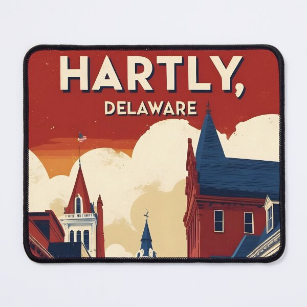Item preview, Hartly Delaware USA Vintage Travel Tourism designed and sold by TravelersGems.