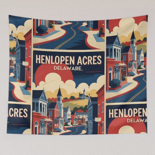 Item preview, Henlopen Acres Delaware USA Vintage Travel Tourism designed and sold by TravelersGems.