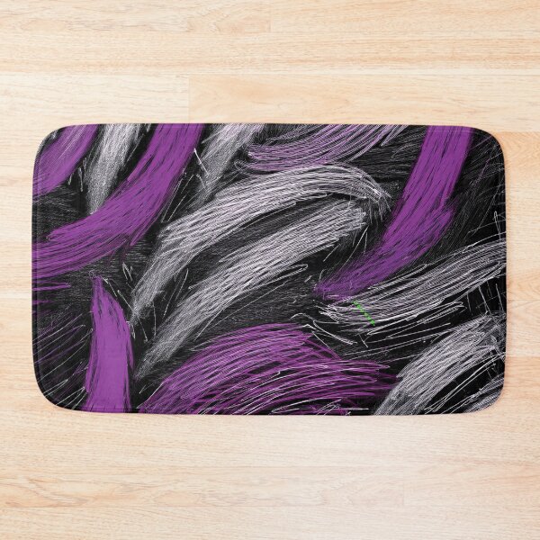 Item preview, Silver Charcoal and Purple Pencil Scribble Pattern on Deep Black Background designed and sold by mrpropcake.