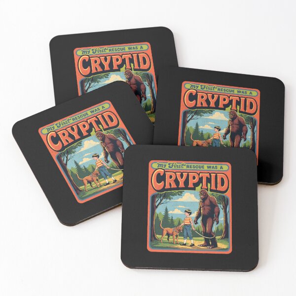 Item preview, My First Rescue Was a Cryptid - Retro Bigfoot Design designed and sold by Vintagenaut Co..