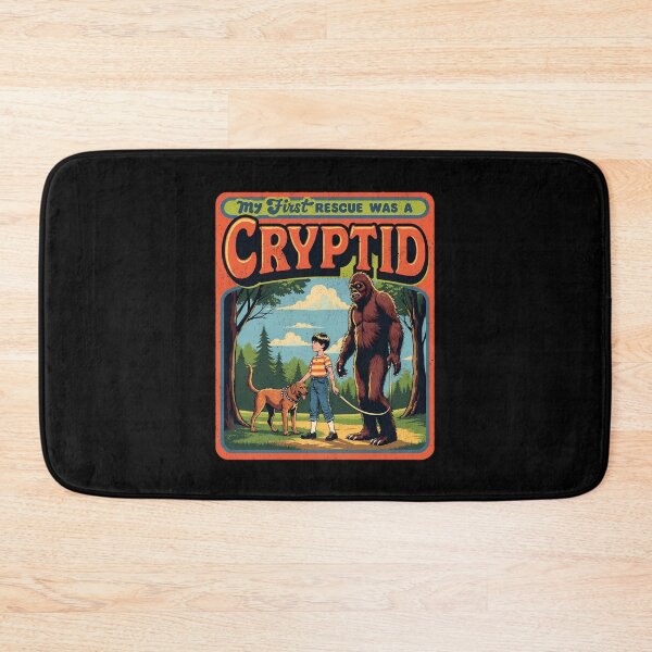 Item preview, My First Rescue Was a Cryptid - Retro Bigfoot Design designed and sold by Vintagenaut Co..