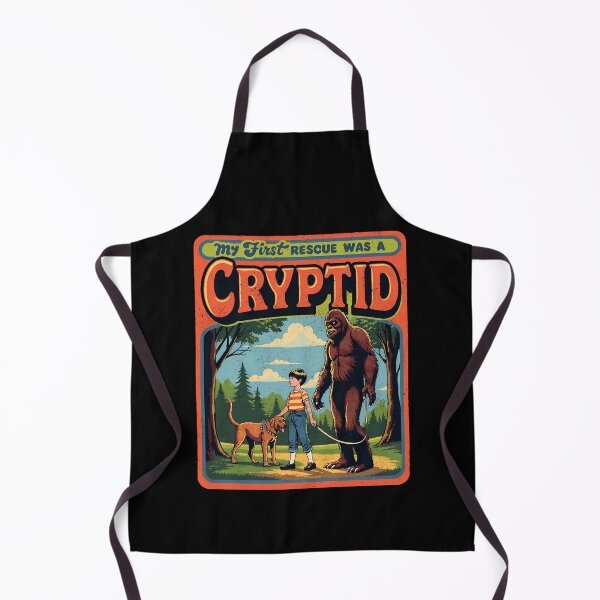 Item preview, My First Rescue Was a Cryptid - Retro Bigfoot Design designed and sold by Vintagenaut Co..