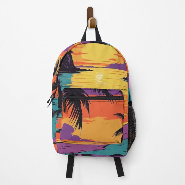 Item preview, Vibrant Retro Beach Sunset with Neon Palm Trees designed and sold by Uniquely Yours.