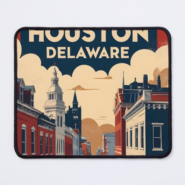 Item preview, Houston Delaware USA Vintage Travel Tourism designed and sold by TravelersGems.
