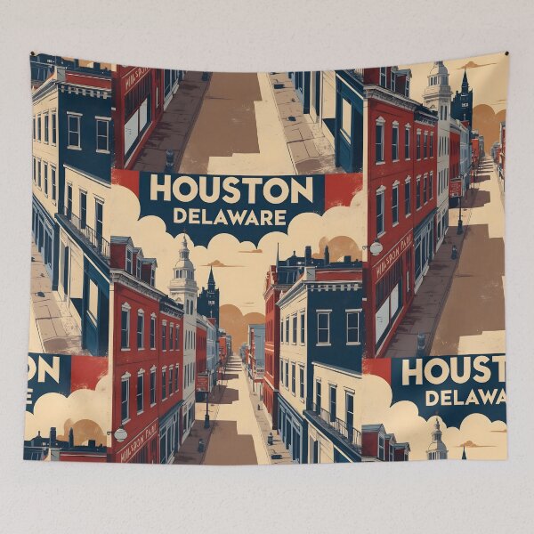 Item preview, Houston Delaware USA Vintage Travel Tourism designed and sold by TravelersGems.